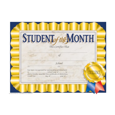 Hayes Student of The Month Certificate, PK5 VA528-5